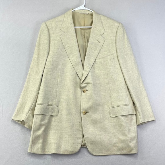Canali Blazer Sport Coat Men's 50 Khaki Tan 100% Cashmere Made in Italy 2 Button